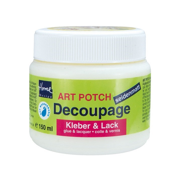 ART POTCH лак и лепило за декупаж полу мат 150 ml — изображение 1