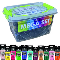 Комплект акрилни бои ACRYL PRO Kompozit в кутия - 42 x 75 ml