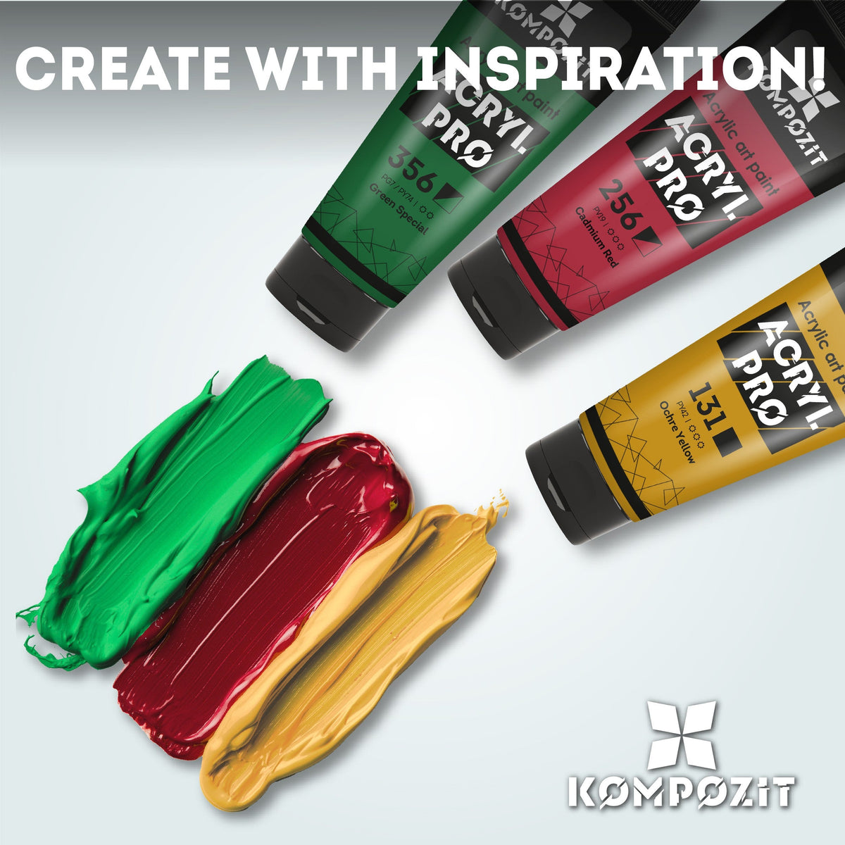 Комплект акрилни бои ACRYL PRO Kompozit в кутия - 42 x 75 ml
