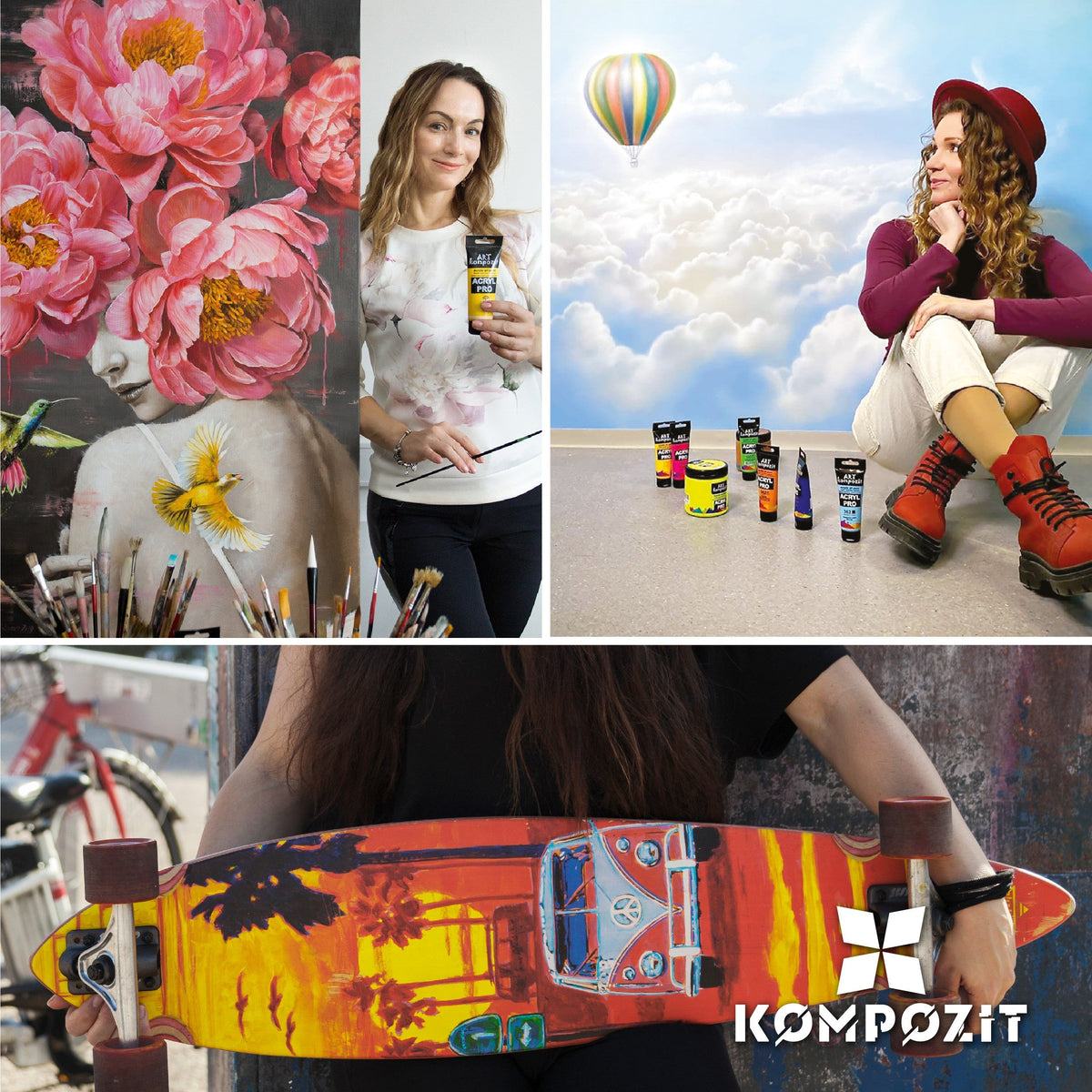 Комплект акрилни бои Kompozit ACRYL PRO BOX 73 x 75 ml