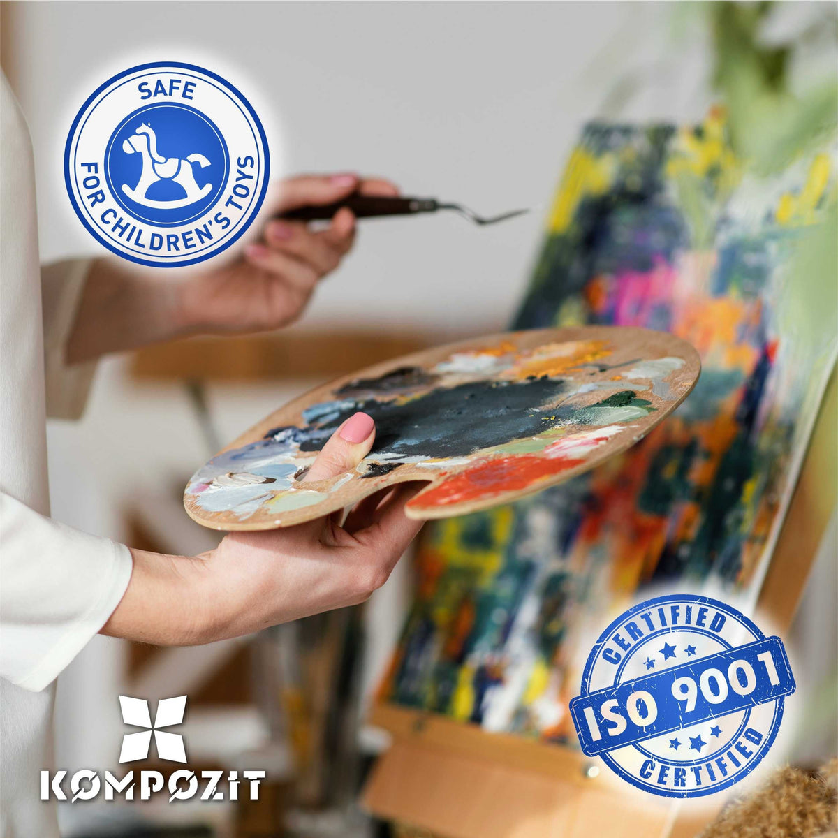 Комплект акрилни бои Kompozit STANDART Fluorescent 6 x 20 ml