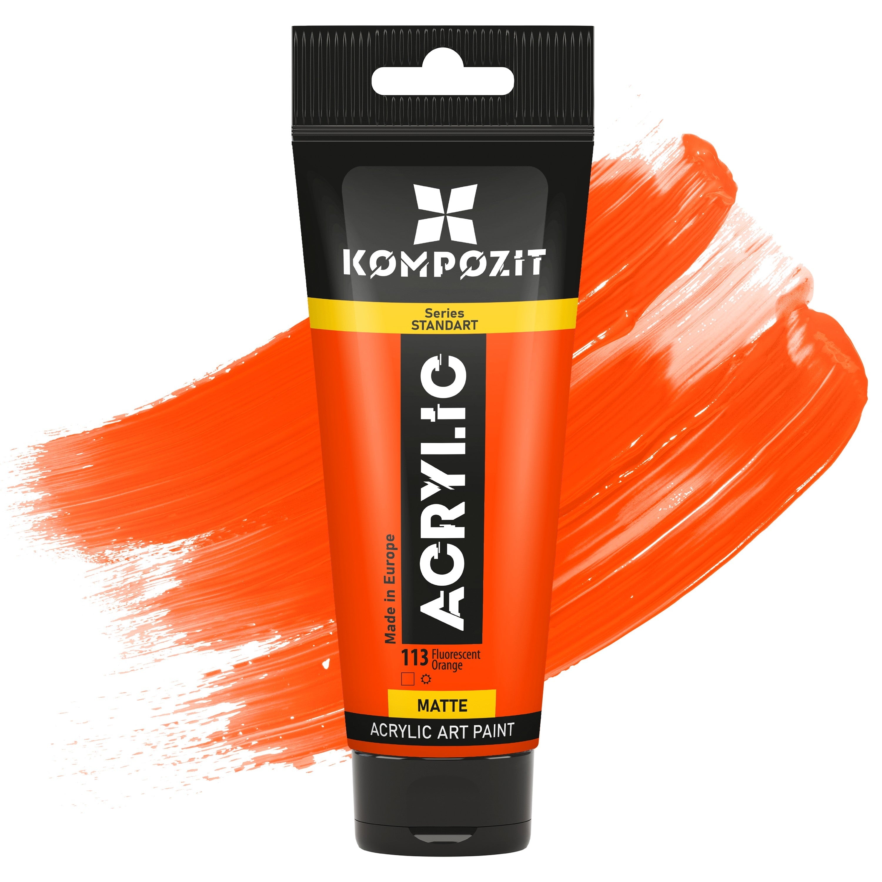 Акрилна боя Kompozit STANDART Fluorescent 75 ml – 113 Флуоресцентно оранжево
