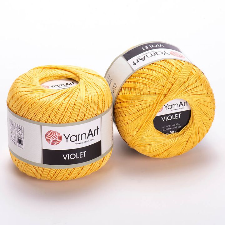 Памучна прежда YarnArt Violet 50 гр. – 4653 жълта