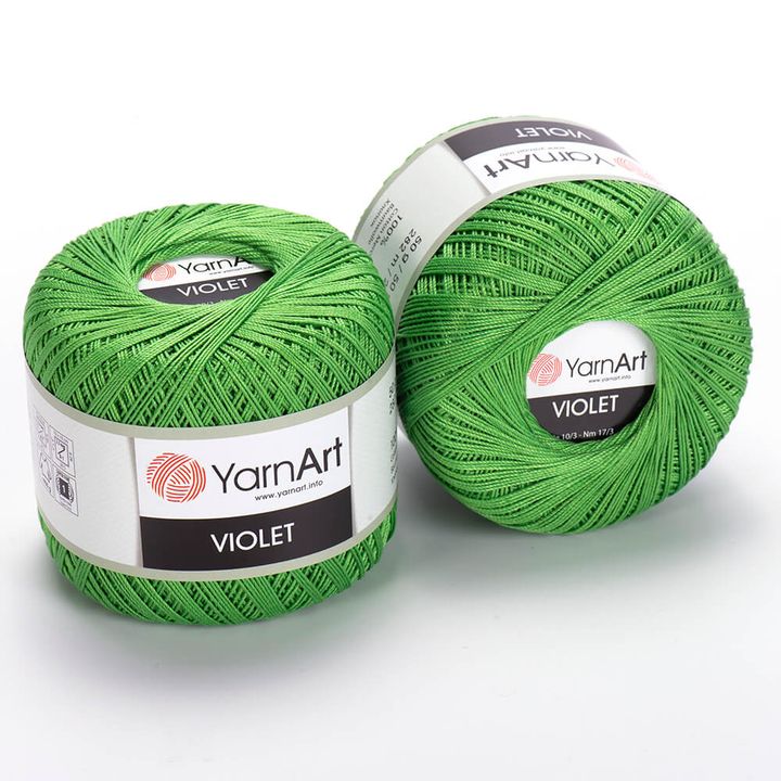 Памучна прежда YarnArt Violet 50 гр. – 6332 зелена