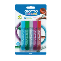 Блестящо лепило GIOTTO Glitter Glue скъпоценни камъни 5 x 10 g