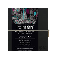 Блок с черна хартия CLAIREFONTAINE Paint'On 250 g/m² - 32 листа (A5 – 14 x 14 cm)