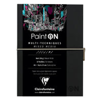 Блок с черна хартия CLAIREFONTAINE Paint'On 250 g/m² - 32 листа (A5 – 14 x 14 cm)