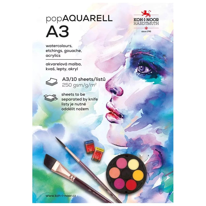 Блок за акварелна хартия A3 на PopAquarell — изображение 1