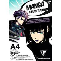 Блок за рисуване Clairefontaine Manga Illustration 250 g/m² A5 – A3 - 20 листа
