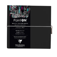 Блок за рисуване CLAIREFONTAINE Paint'On 250 g/m² 19 x 19 cm - 32 листа – Черно