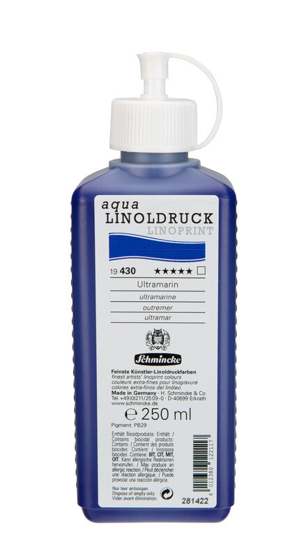 Боя за линогравюра Schmincke aqua-LINOPRINT 250 ml – 430 Ултрамарин