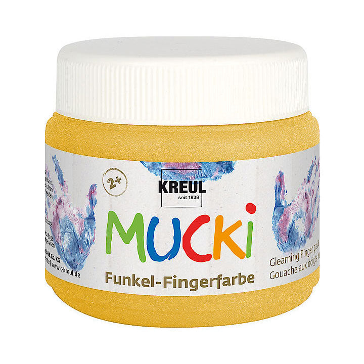 Боя за рисуване с пръсти - блестяща 150 ml MUCKI
