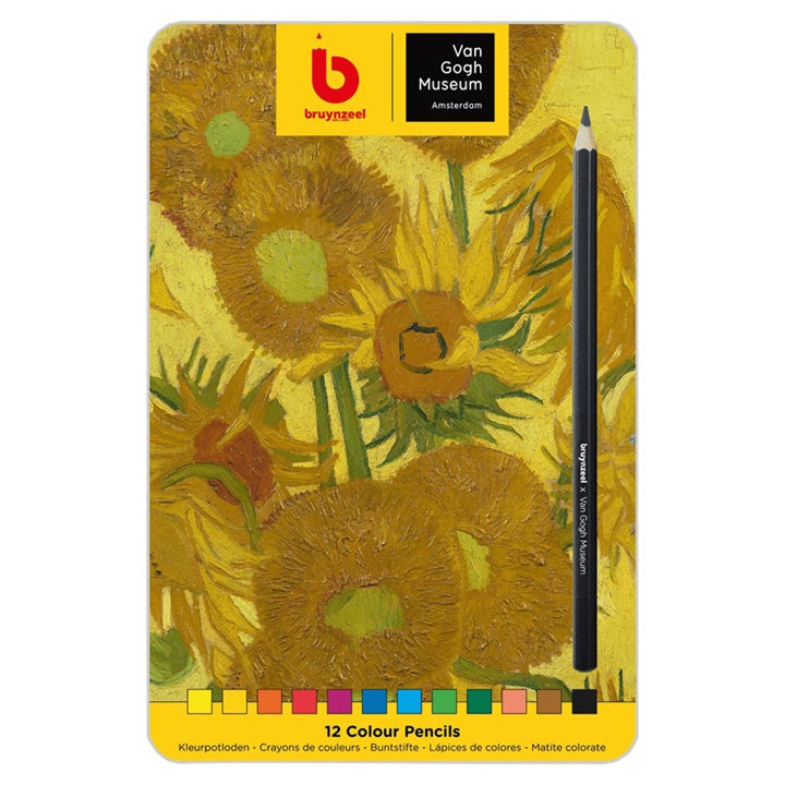 Bruynzeel моливи Van Gogh Museum - Слънчогледи в тенекиена опаковка 12 бр — изображение 1