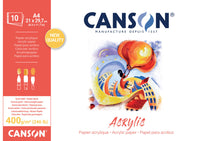 Canson акрилен блок CP Natural White 400 g/m² - 10 листа, 24 x 33 cm