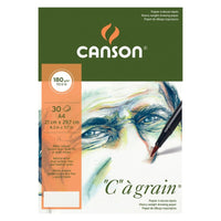 Скицник CANSON C a grain 180 g/m² A4, 30 листа, финозърнест, със спирала