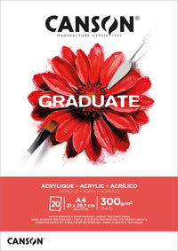 Canson Graduate акрилен блок 300 g 20 л. A4 лепен