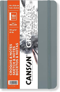 Canson Graduate Art Book скицник с твърди корици 90 g/m² 184 листа 14 x 21,6 cm Light Grey