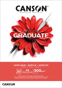 CANSON Graduate блок за акрил 300 g/m² - 20 листа, A5