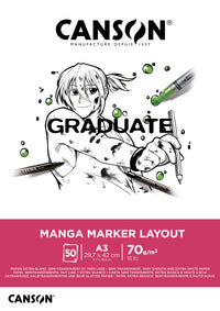 Canson Graduate Marker блок за маркери 70 g/m² A3 лепен - 50 листа