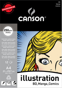 CANSON Illustration скицник 250 g/m² 12 листа A4 лепен