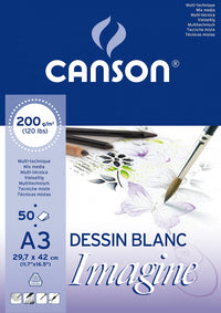 Canson Imagine лепен скицник за смесени техники 200 g/m² A3 - 50 листа