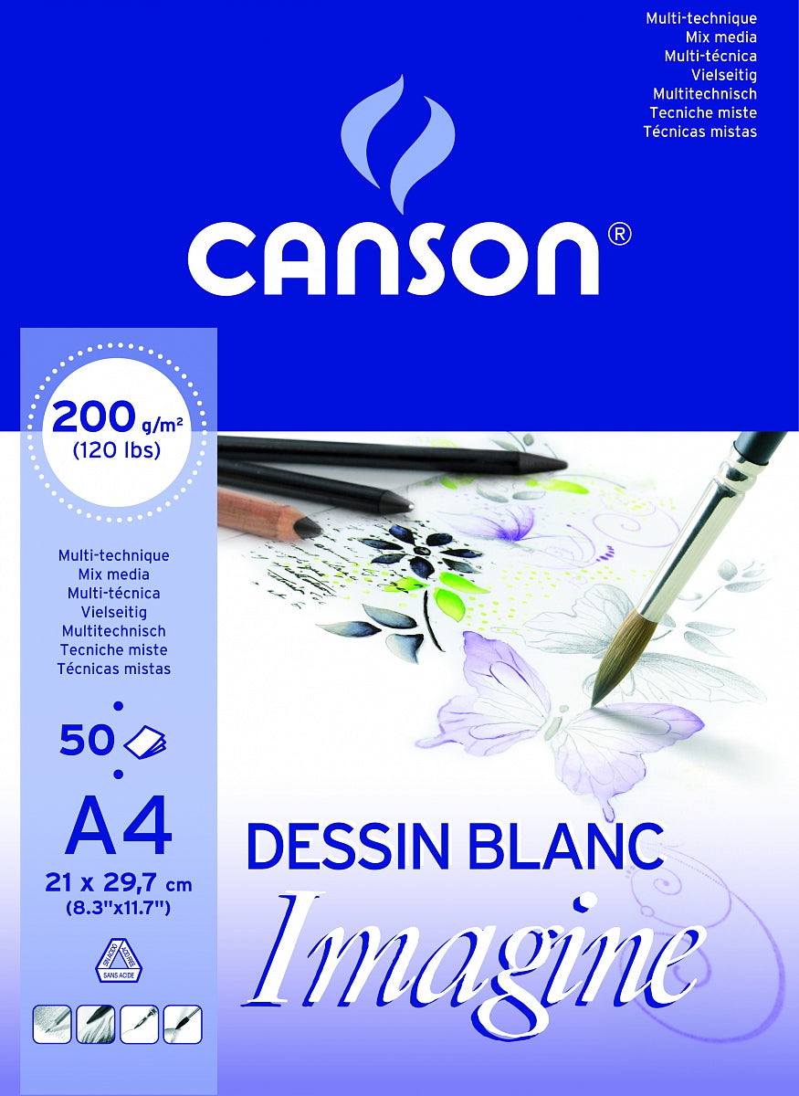CANSON Imagine скицник 200 g/m² 50 л. A4 финозърнест лепен