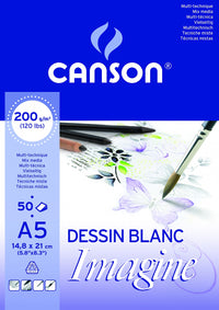 Canson Imagine скицник 200 g/m² 50 листа A5 финозърнест лепен