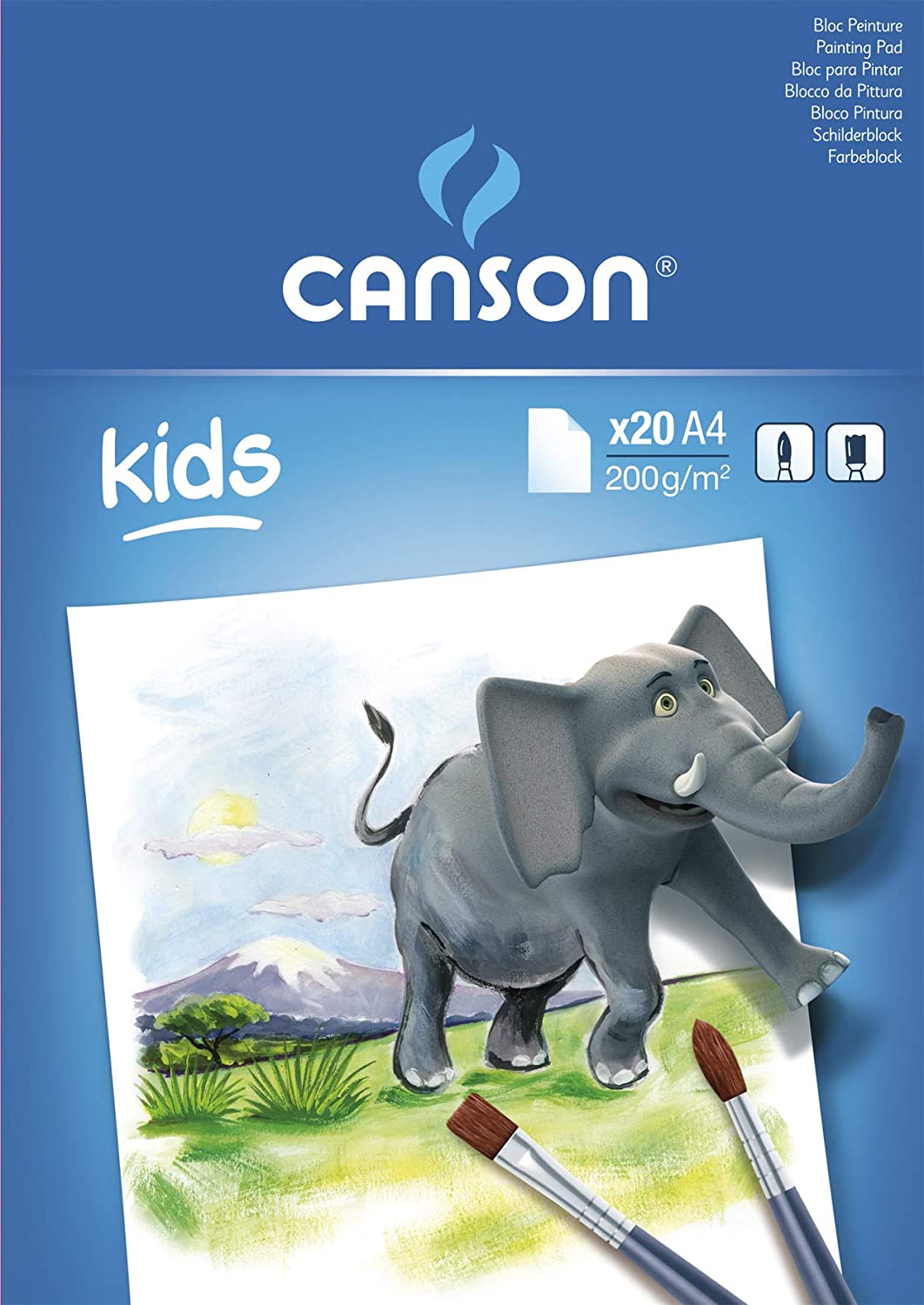 CANSON Kids скицник за рисуване 200 g/m² 20 листа A4 лепен