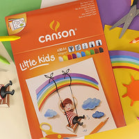 Цветен скицник CANSON Kids A4 - 120 g/m², 30 листа, микс от 10 цвята
