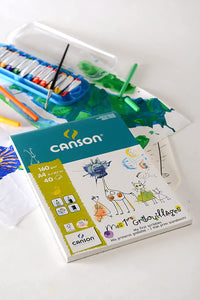 Детски скицник CANSON Kids 160 g/m² A4 лепен - 40 листа