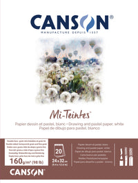 Canson Mi-Teintes лепен блок 160 g/m² 20л 24 x 32 cm White