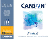 Canson Montval акварелен блок CP 300 g/m² - 12 листа, 36 x 48 cm лепен