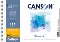 CANSON Montval акварелен блок със спирала CP 300 g/m² 12 л. 24 x 32 см