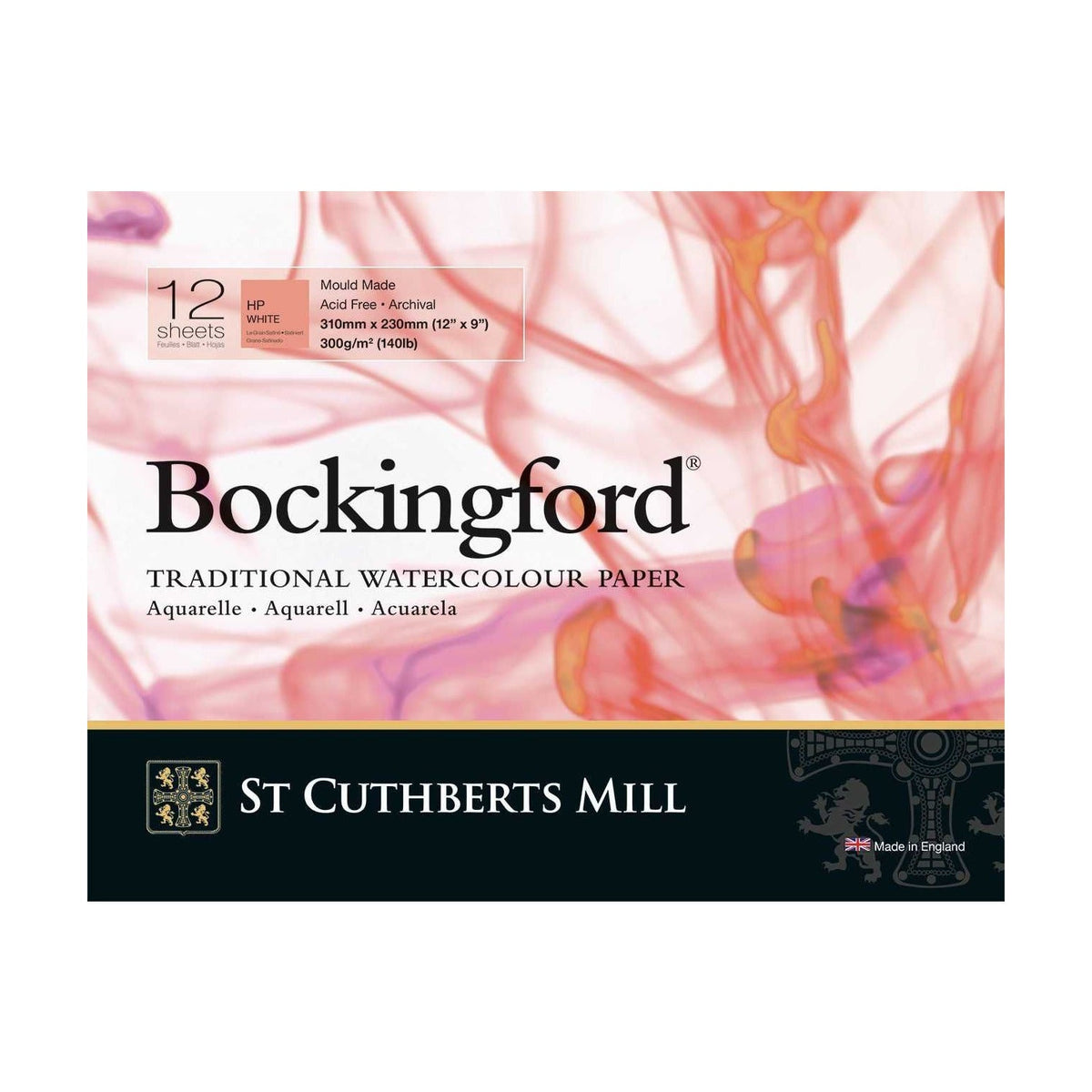CANSON St Cuthberts Bockingford акварелен блок гладък (HP) бял 300 g/m² - 12 листа