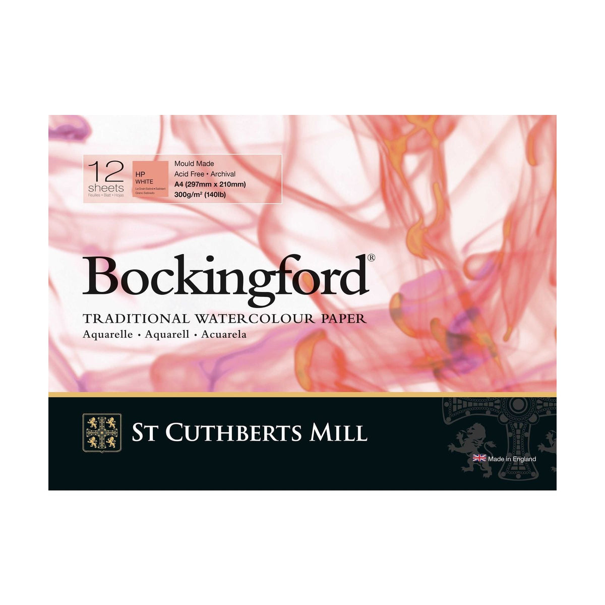 CANSON St Cuthberts Bockingford акварелен блок гладък (HP) бял 300 g/m² - 12 листа