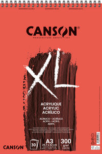 Скицник за акрил Canson XL 300 g 30 листа A3 със спирала