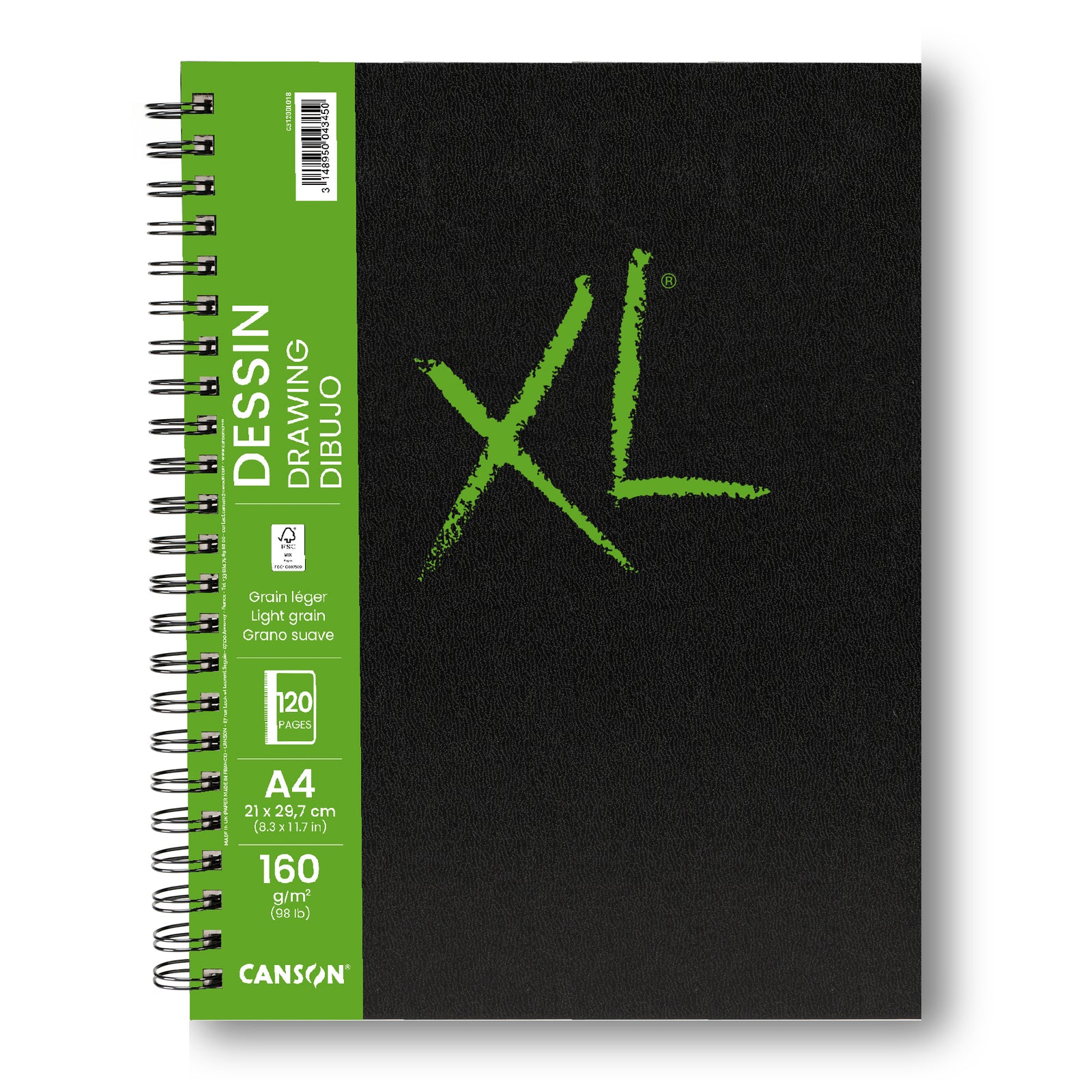 Скицник за рисуване Canson XL Drawing 160 g/m² 120 листа A4