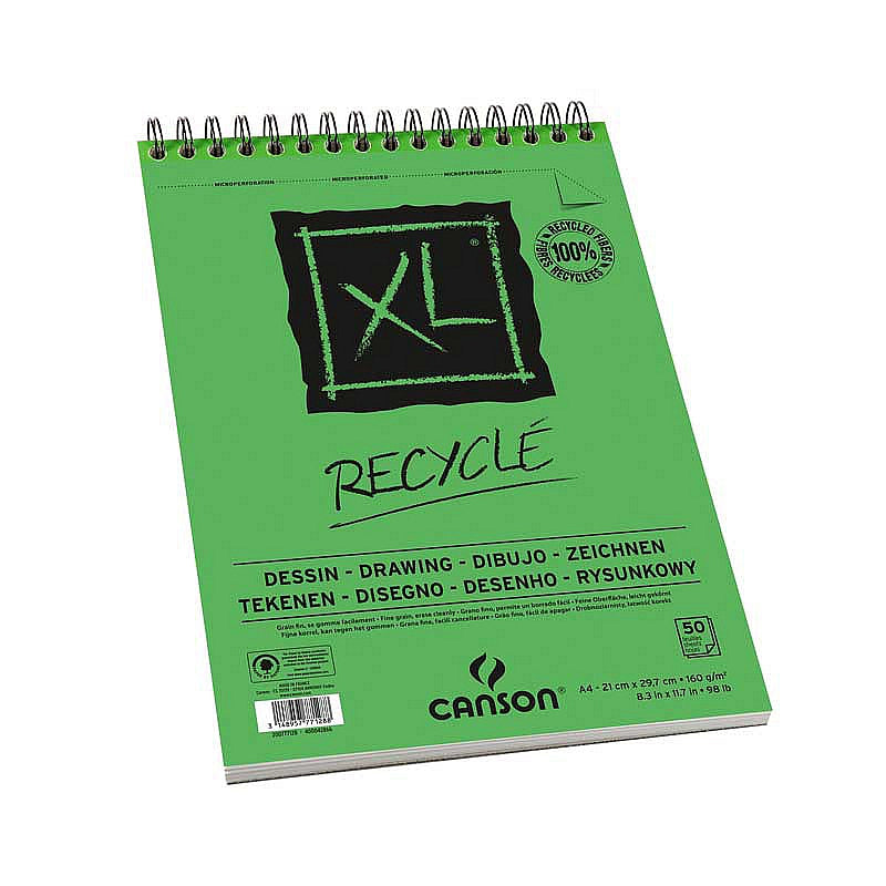 Скицник Canson XL Recycle 160 g/m² 50 л. A4 със спирала