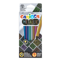 Carioca шестоъгълни цветни моливи Metallic, 12 бр.