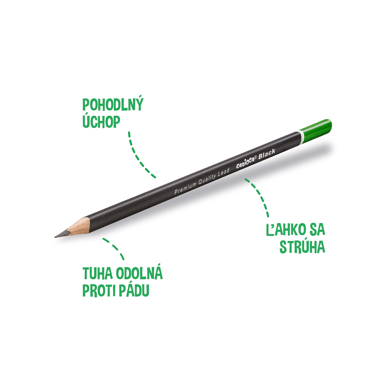 Carioca триъгълен молив Black, 12 бр.