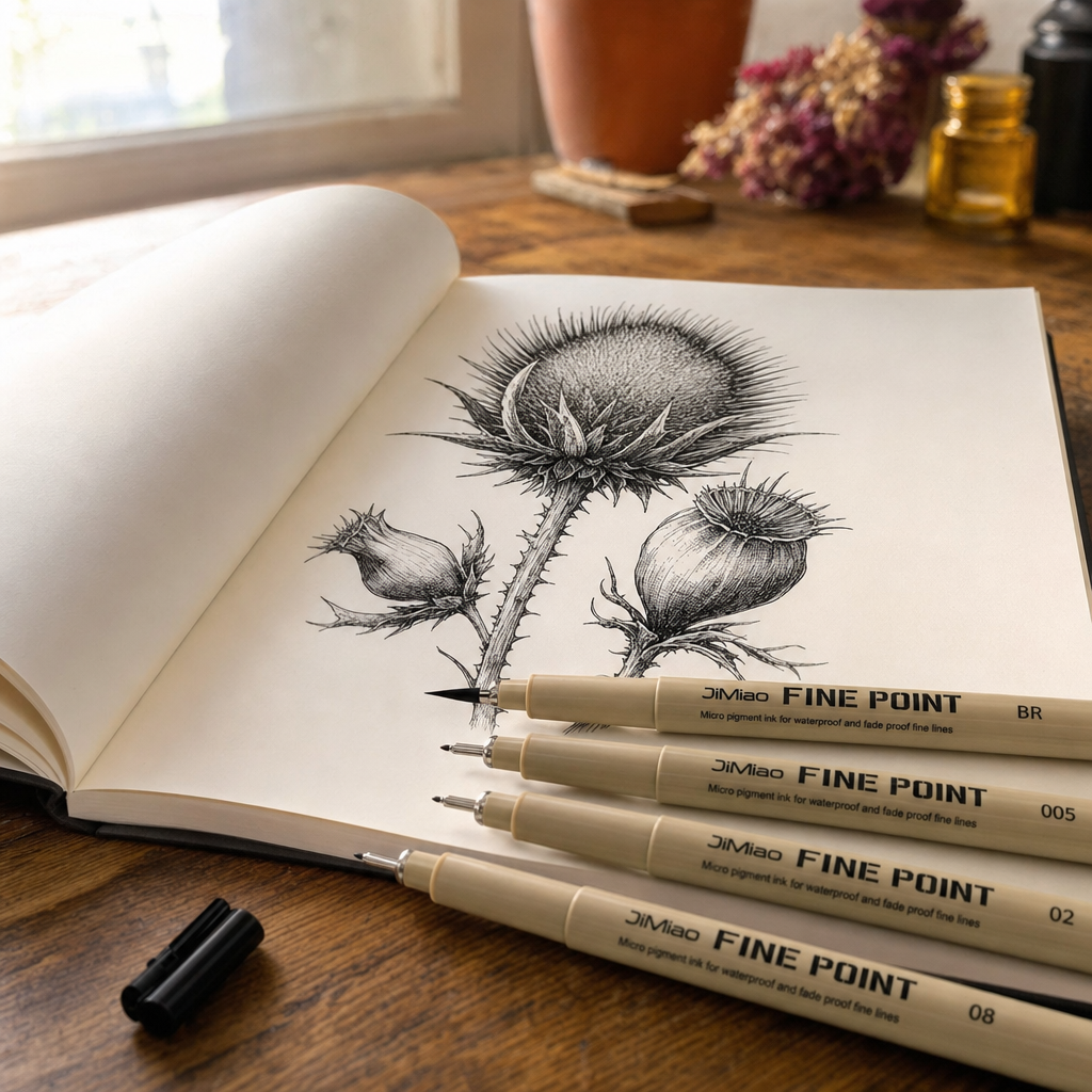 Черен тънкописец fineliner, връх 0,20 – 3 mm