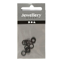 Черни свързващи пръстени 7 mm x 1 mm - 50 бр. — изображение 1