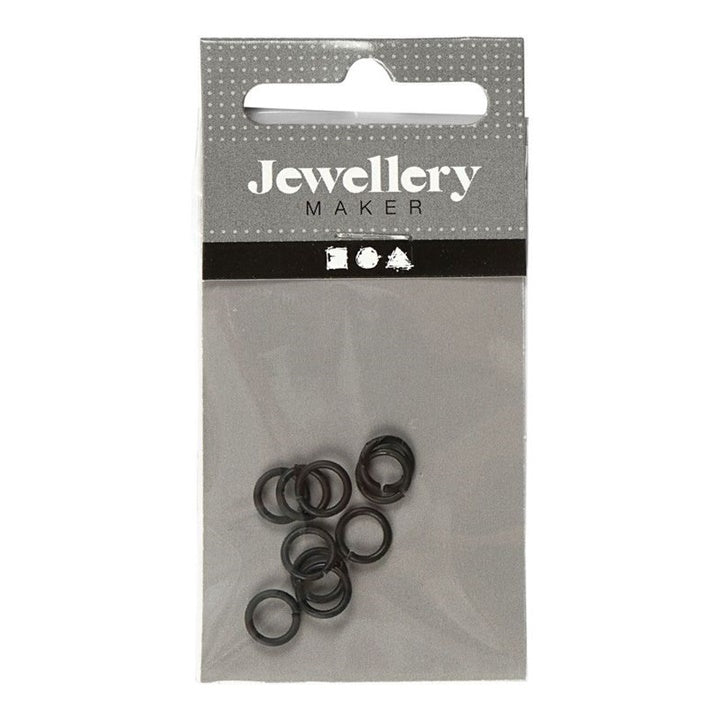 Черни свързващи пръстени 7 mm x 1 mm - 50 бр. — изображение 1