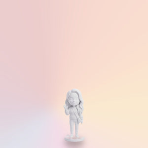 Бяла 3D фигурка 10 cm