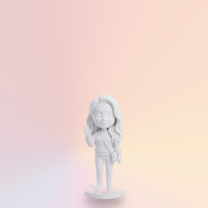 Бяла 3D фигурка 14 cm