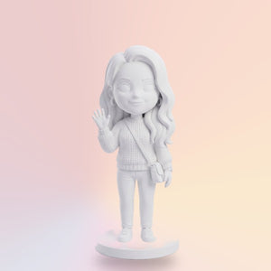 Бяла 3D фигурка 22 cm
