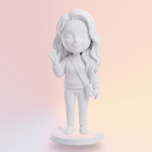 Бяла 3D фигурка 25 cm
