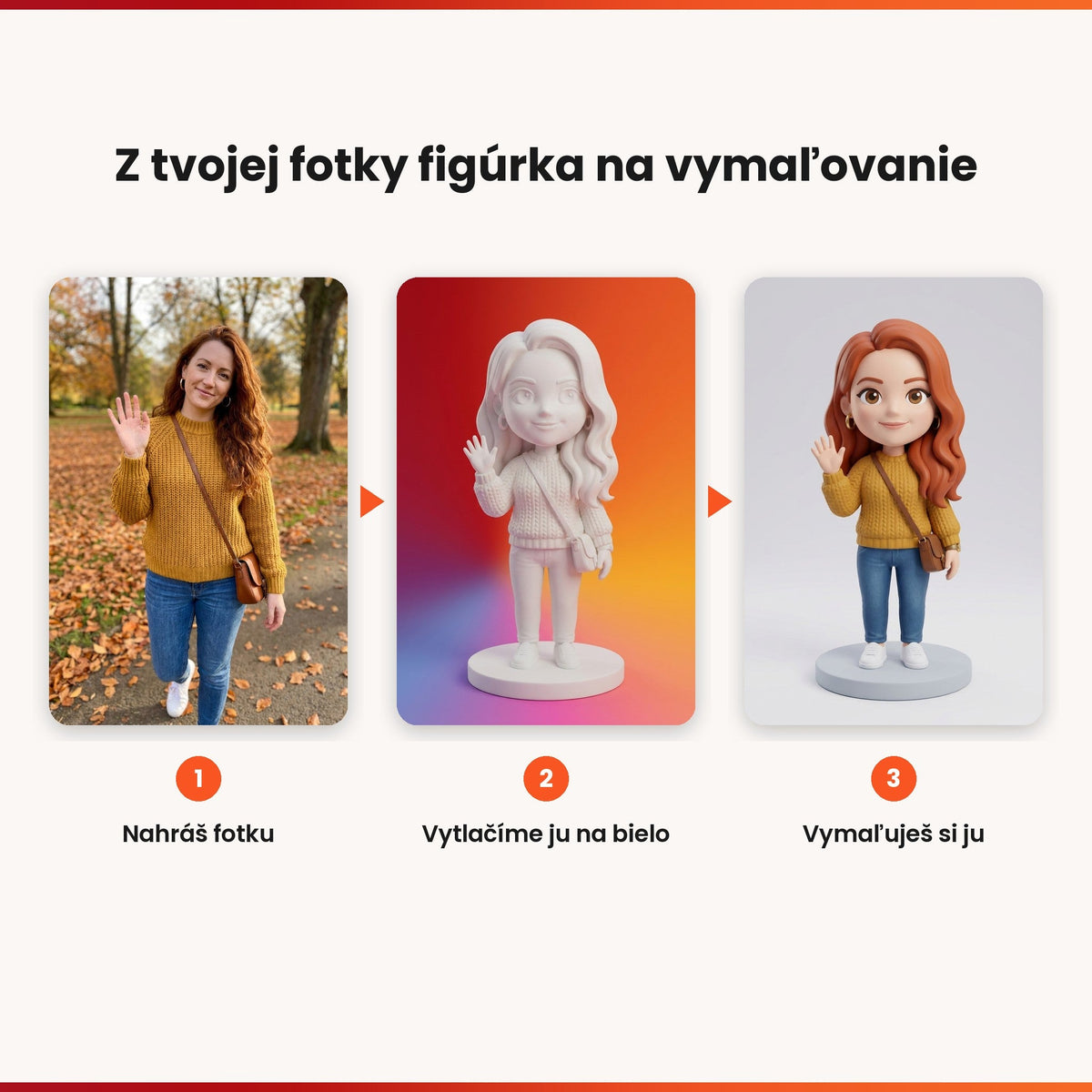 Chibi фигурка по снимка за оцветяване