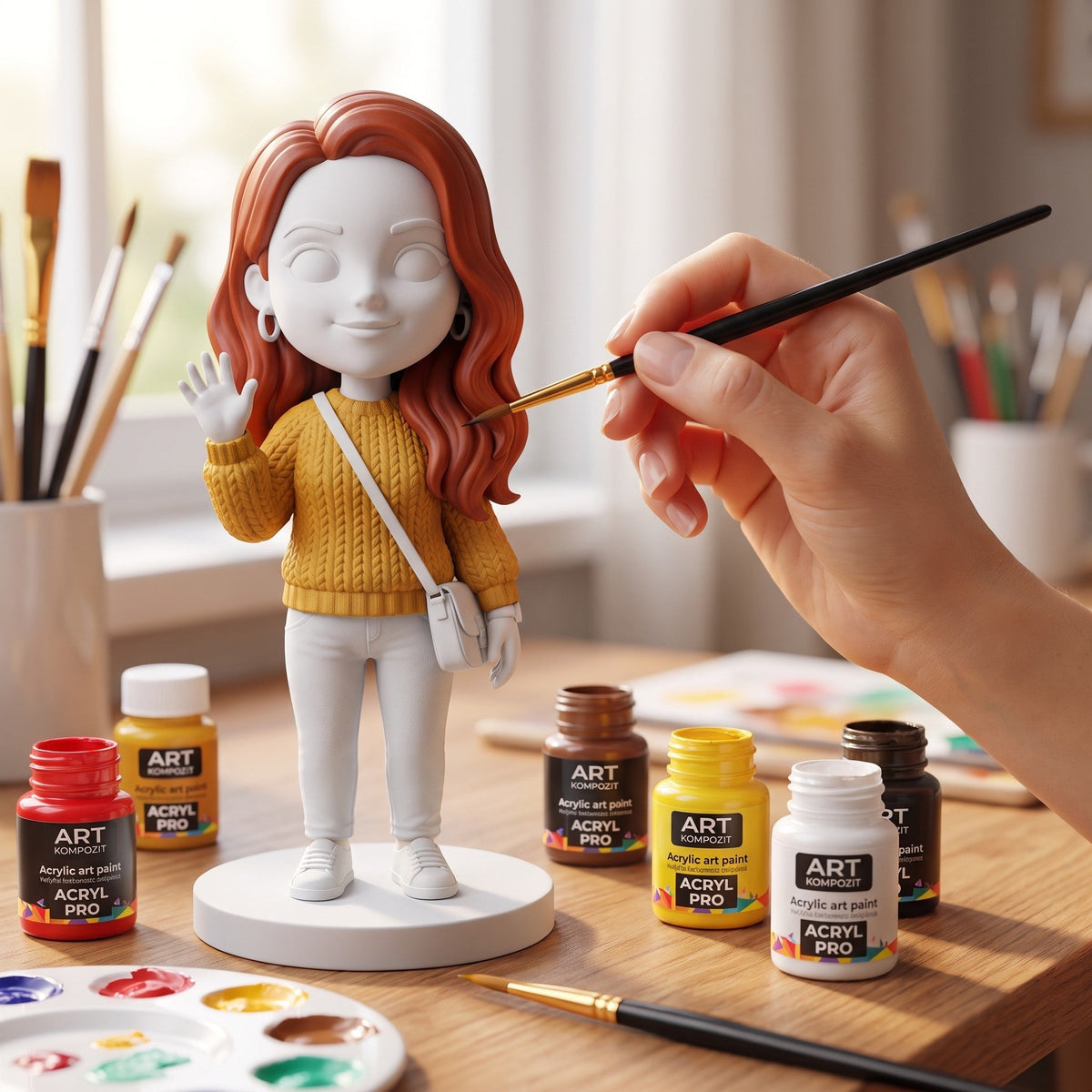 Chibi фигурка по снимка за оцветяване