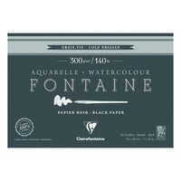 Clairefontaine Fontaine акварелен блок CP Black 300 g 15L x 26 cm подвързан с лепило по 4-те страни – 18